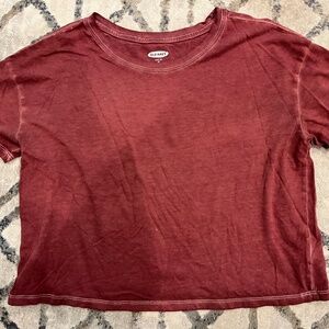 Old Navy Crop Tee, wine color